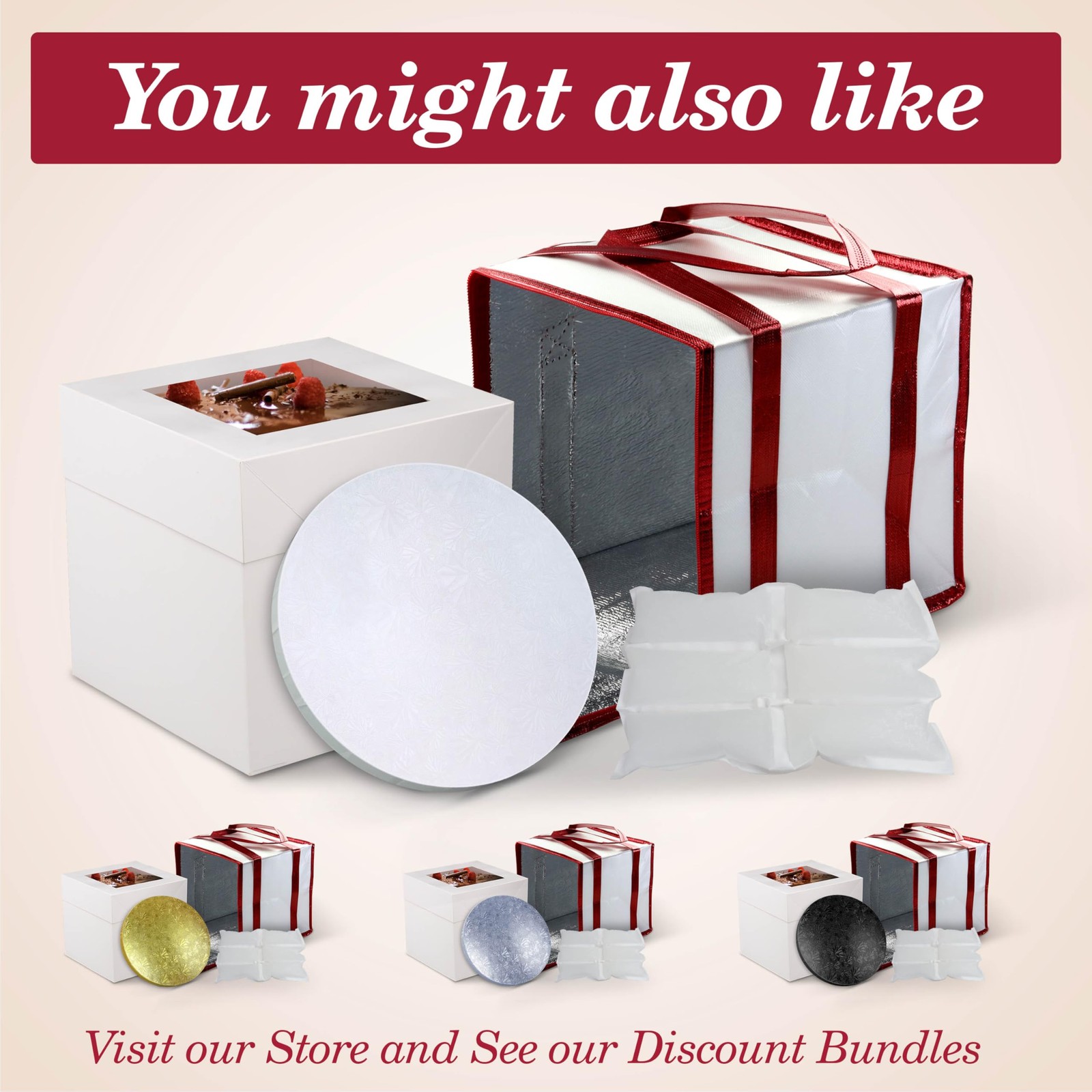 1 PCS Cake Boxes Drums 10 Inch Round Black Boards Base Window Party Wedding