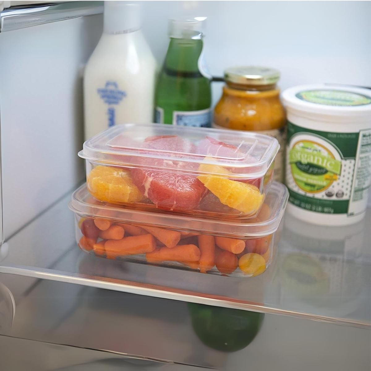 Lustroware Set of 6 Micro Clear 21oz Kitchen Pantry Food Storage Container Set