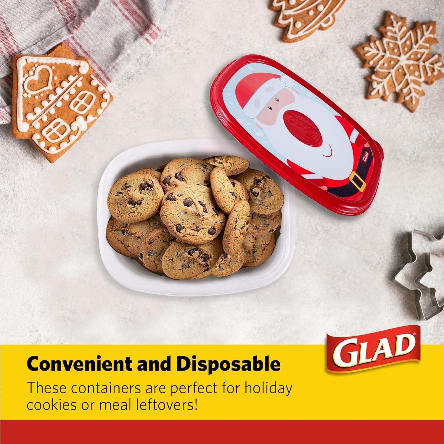 GladWa Family Size Food Storage Containers 24 Ounce (Pack of 5), Standard