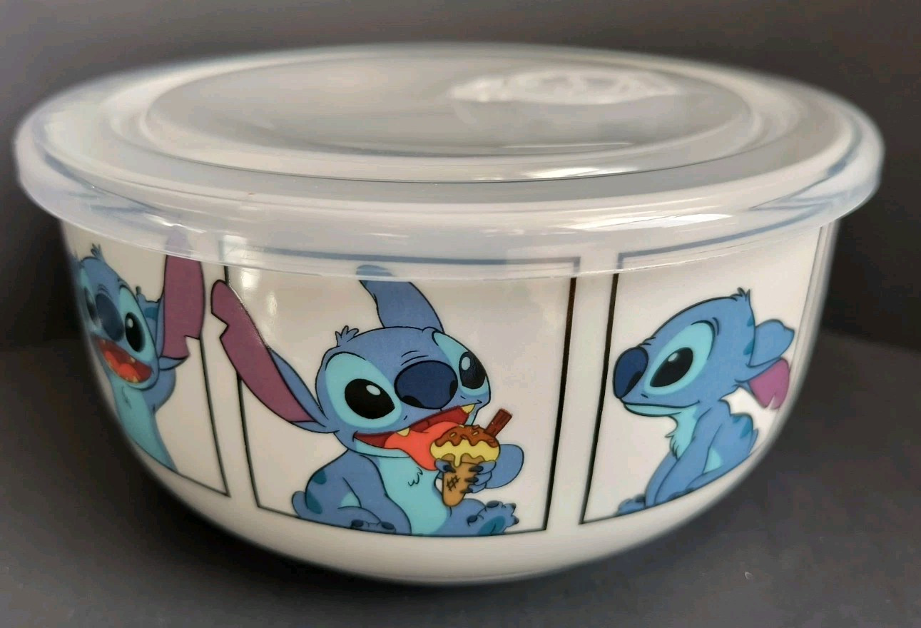Disney STITCH Pressure Lid Food Storage 24 oz. Container NEW! Free Shipping!