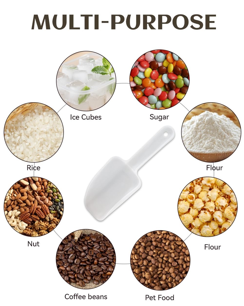 8Pcs Ice Scoop for Freeze 5.9 x 2.2in Small Candy Scoop Kitchen Gadgets for F…