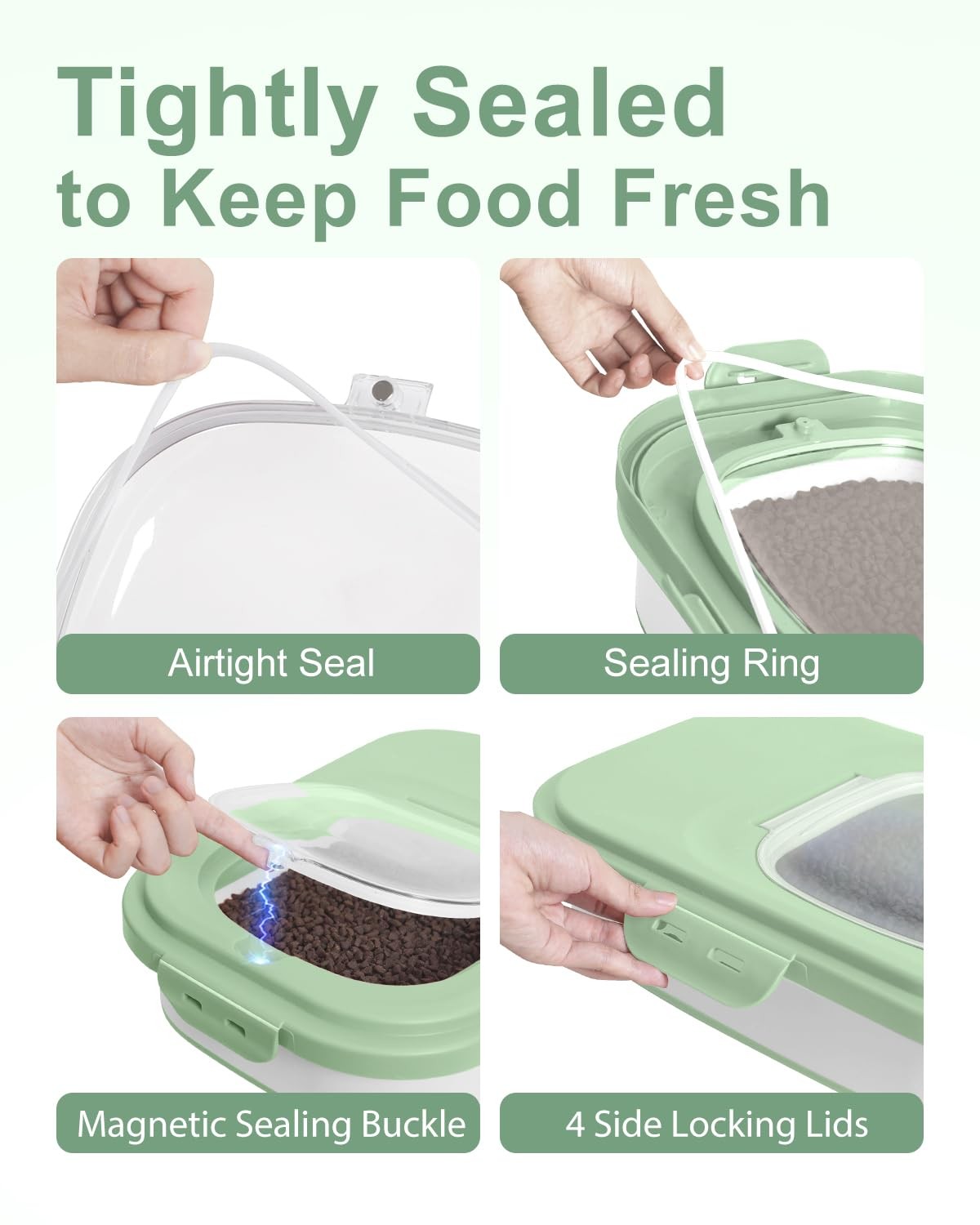 DDMOMMY 20-30 Lbs Rice Storage Large, Light Green/20-30LBS