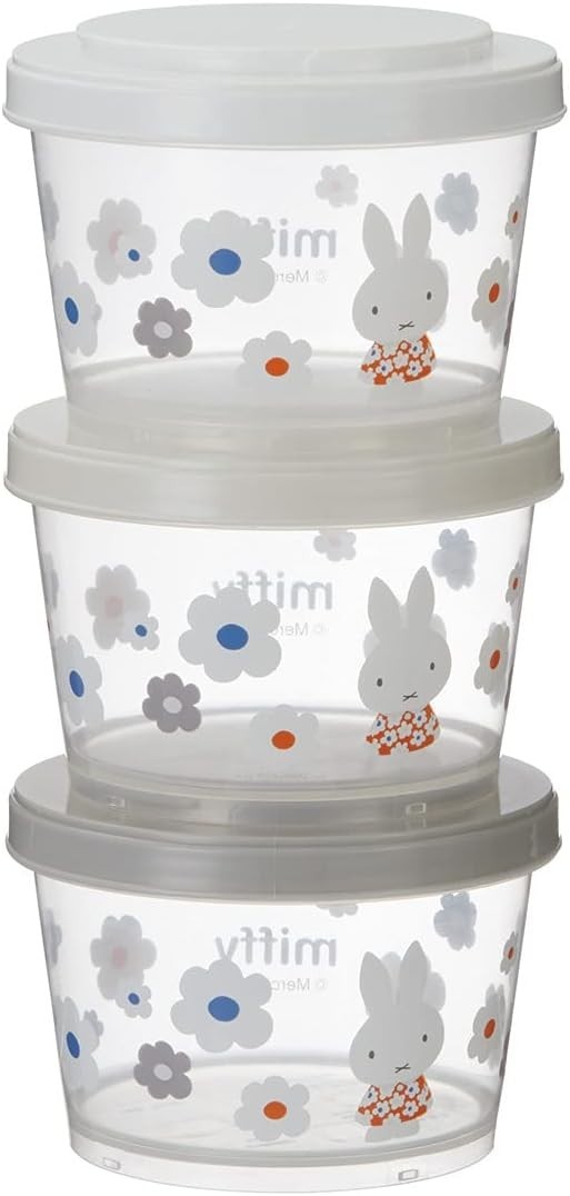 Storage Containers, 3-Pack, 240ml, Side Dish Container, Miffy Monotone, SIJ3-A