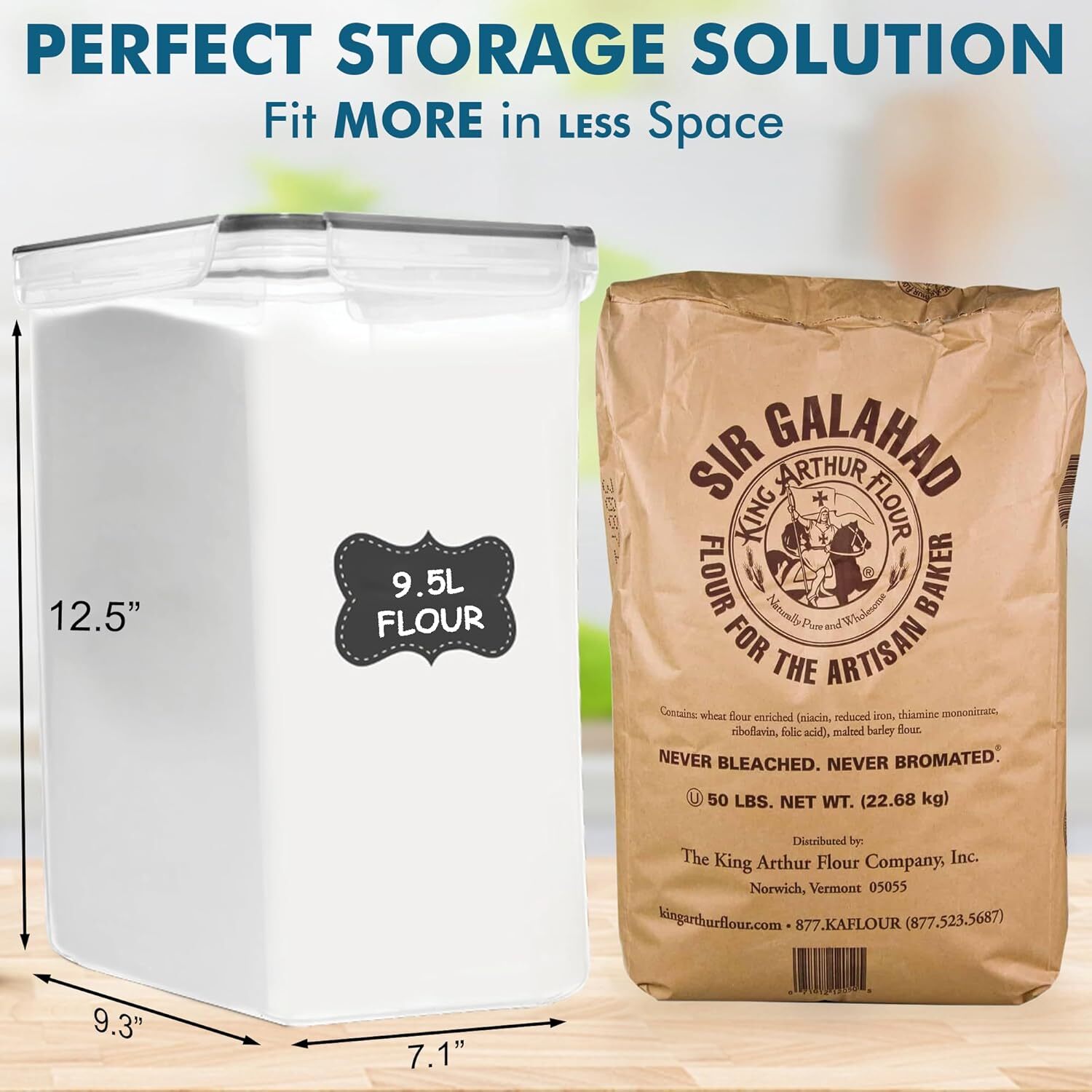 Shazo 2 PC (9.5L | 321 Oz) Extra Large Bulk Food Storage Containers with Airt…