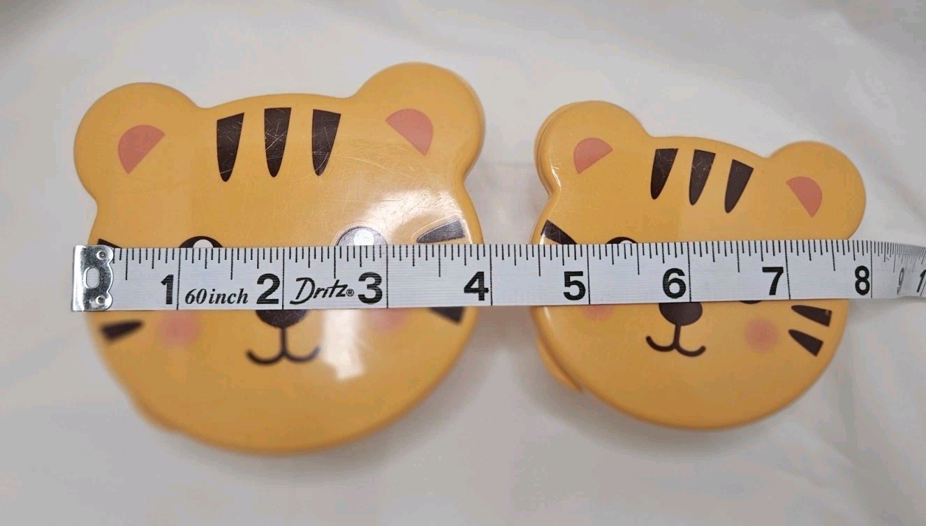 Cute Tiger Kids Snack Box Set Nesting Lunch Food Storage Containers Stacking 2pc