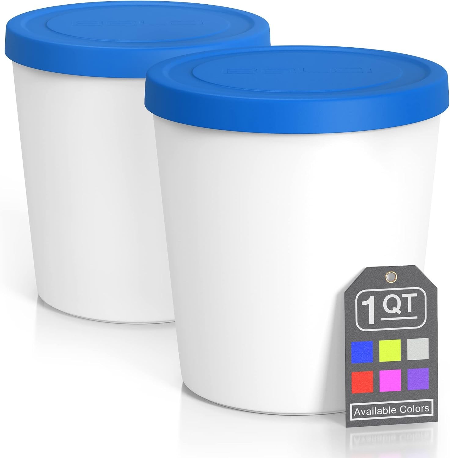 – Premium Ice Cream Containers (2 Pack – 1 Quart Each) Perfect Freezer Storage