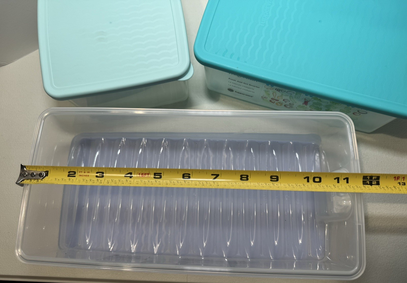 Lot 3 Tupperware FridgeSmart Containers Variety Lids 2 Rectangle 1 Square VGUC