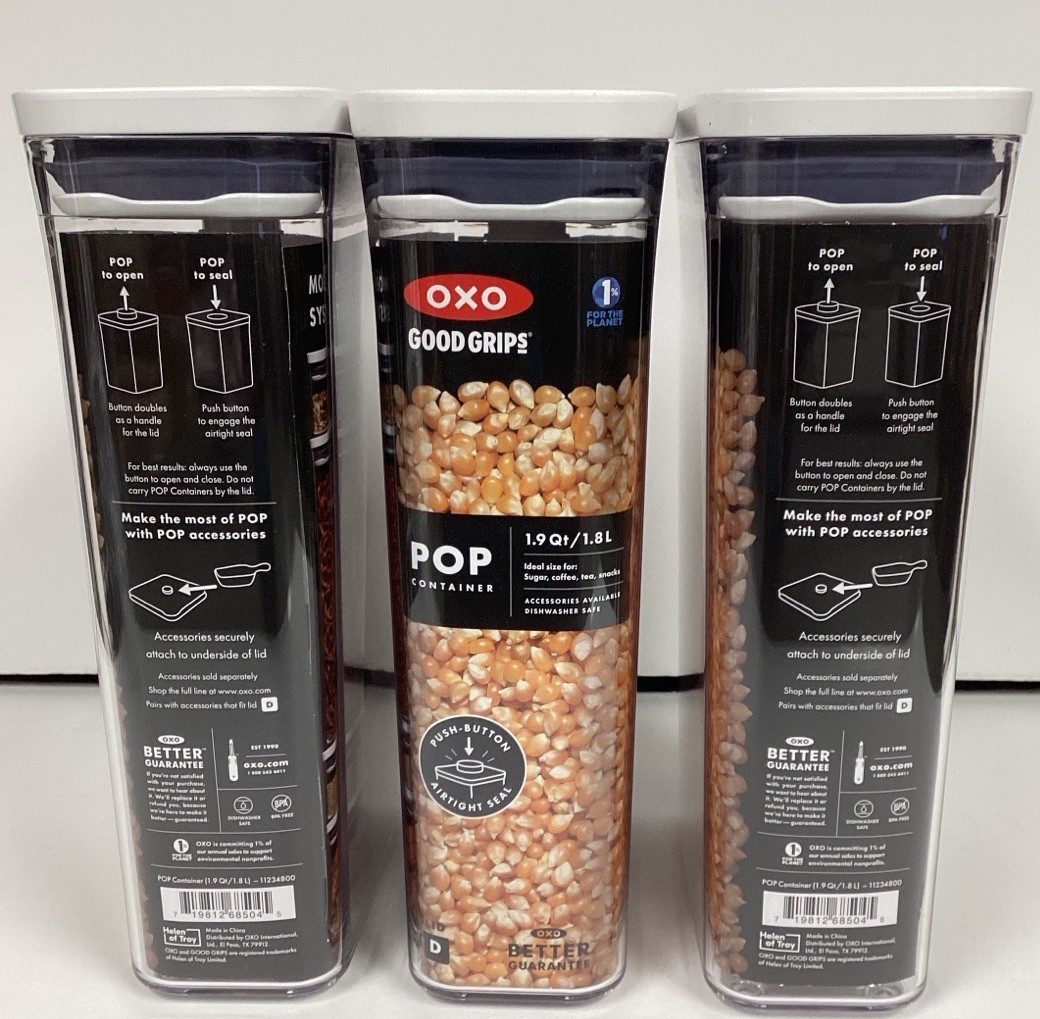 Good Grips 1.9 Qt Rectangular Food Storage Container – Lot of 3 Pop Containers