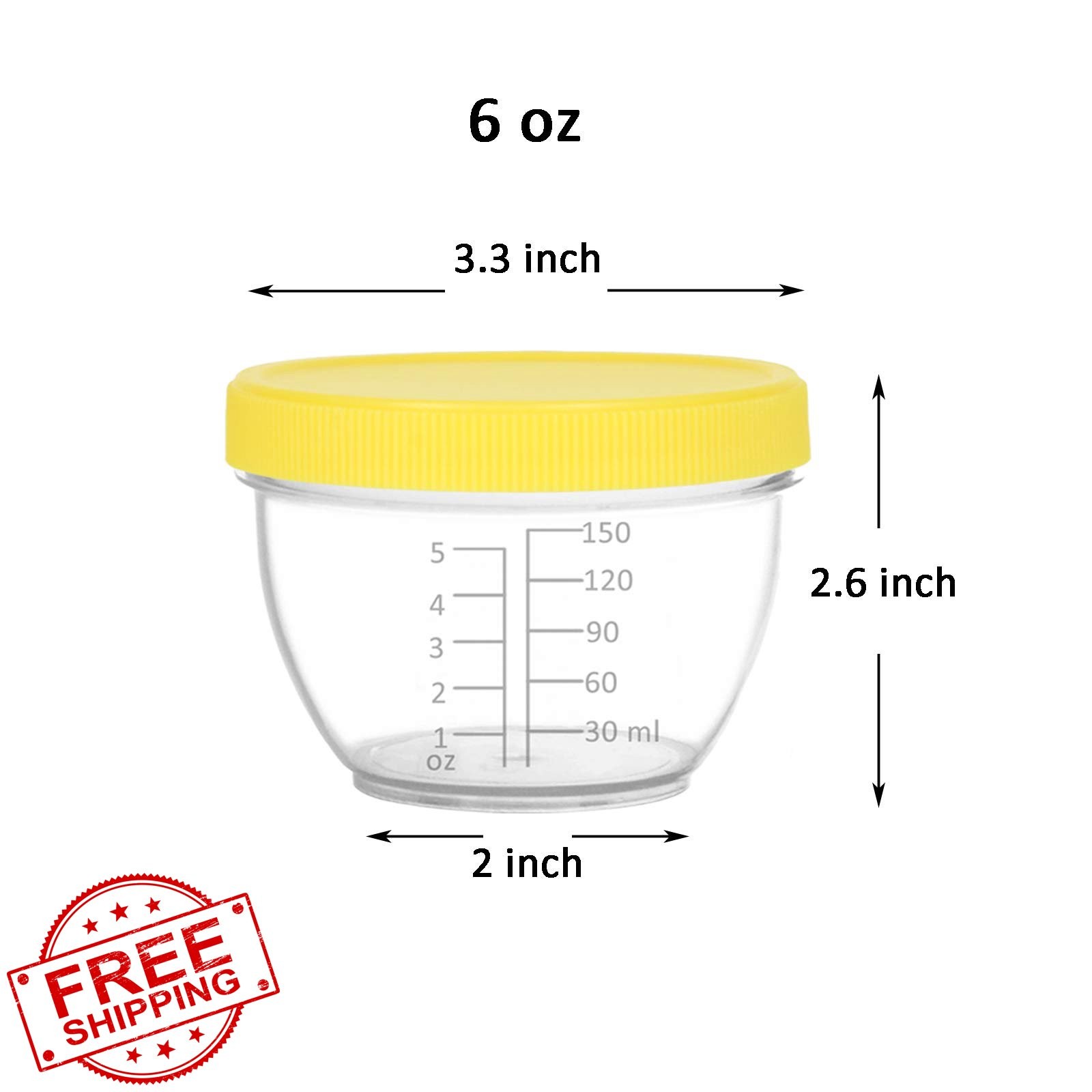 Youngever Baby Food Containers 6oz 18 Sets