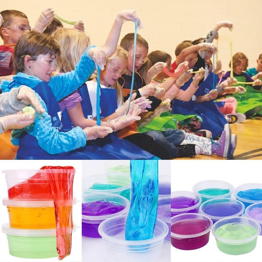 40 Pack 2Oz Small Plastic Containers with Lids for Slime Foam Ball Storage