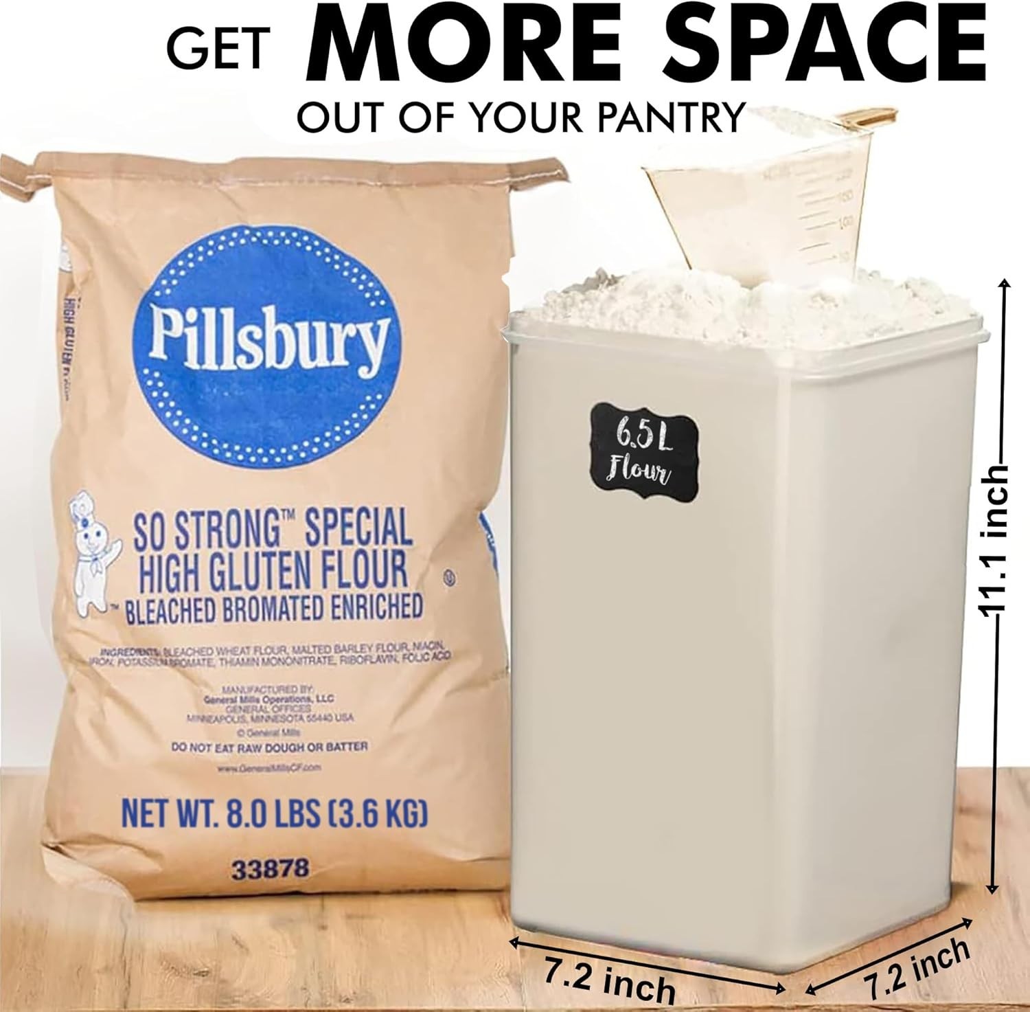 2 PC [6.5L / 220 Oz] Large Food Storage Containers with Lids Airtight – BPA F…