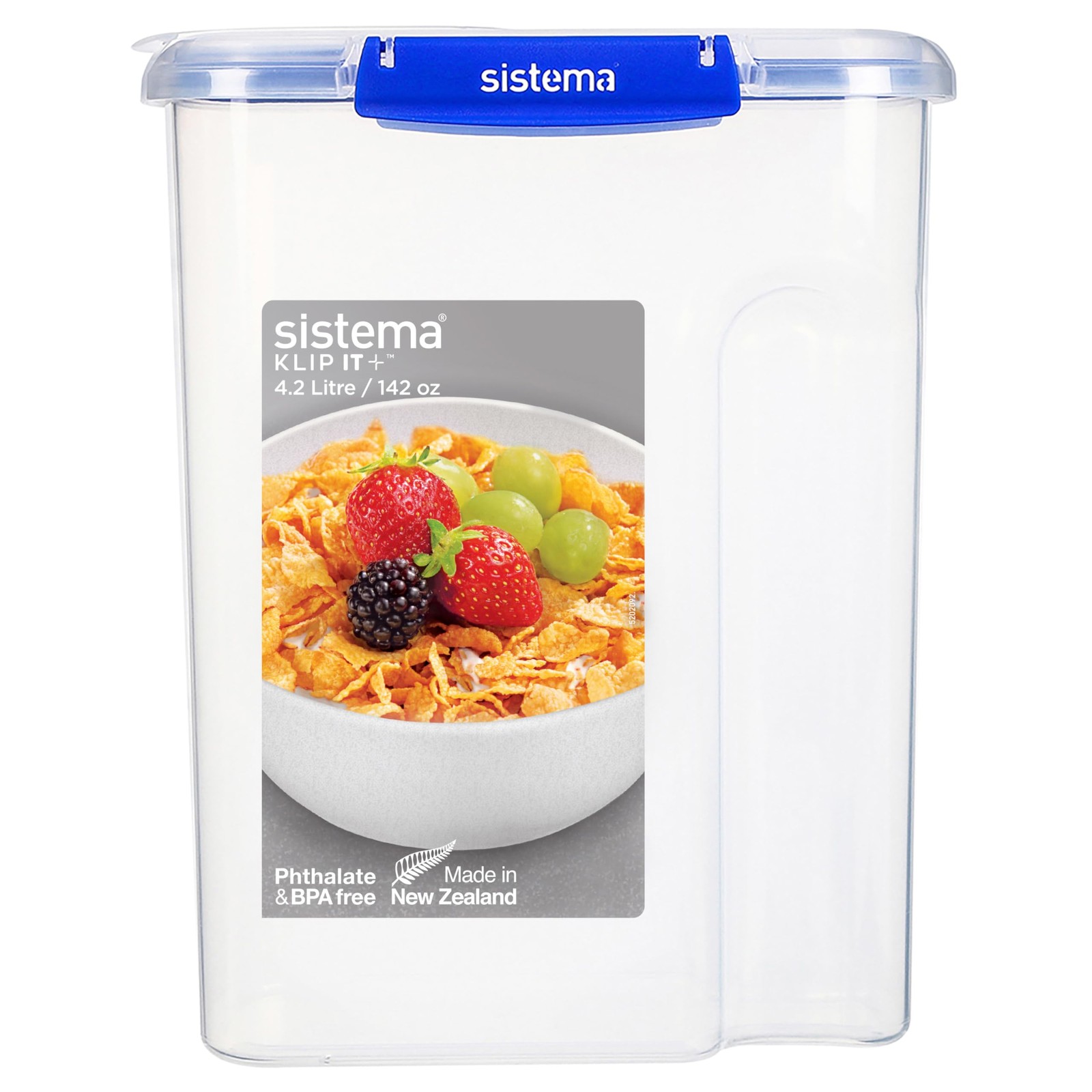 Klip It Plus Cereal Storage Container | Airtight 4.2 Litre Food Pantry Storage C