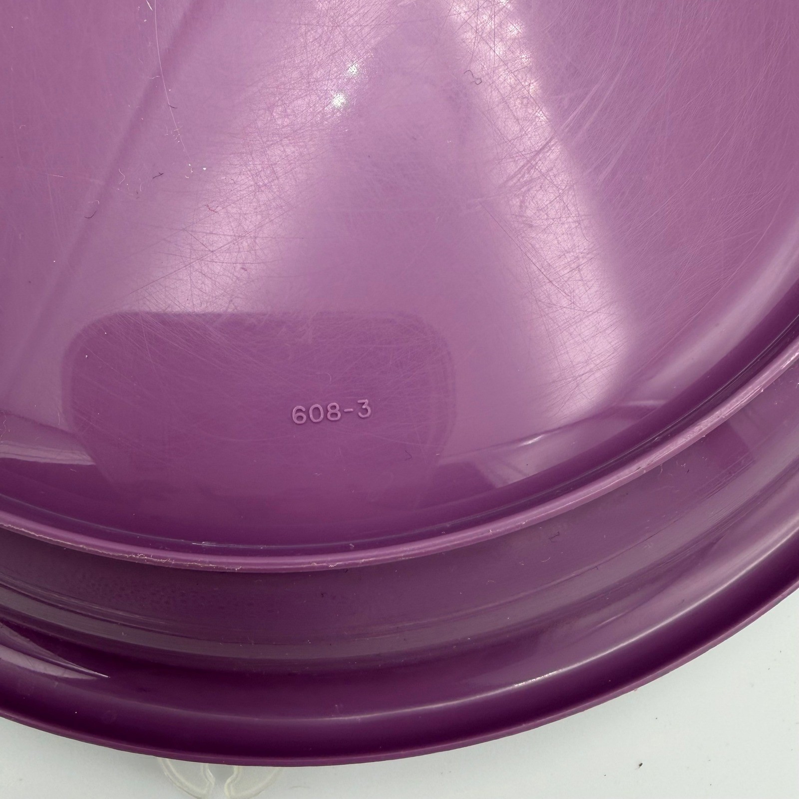 Vintage Tupperware Purple 3-Compartment Divided Serving Tray with Lid 608-3
