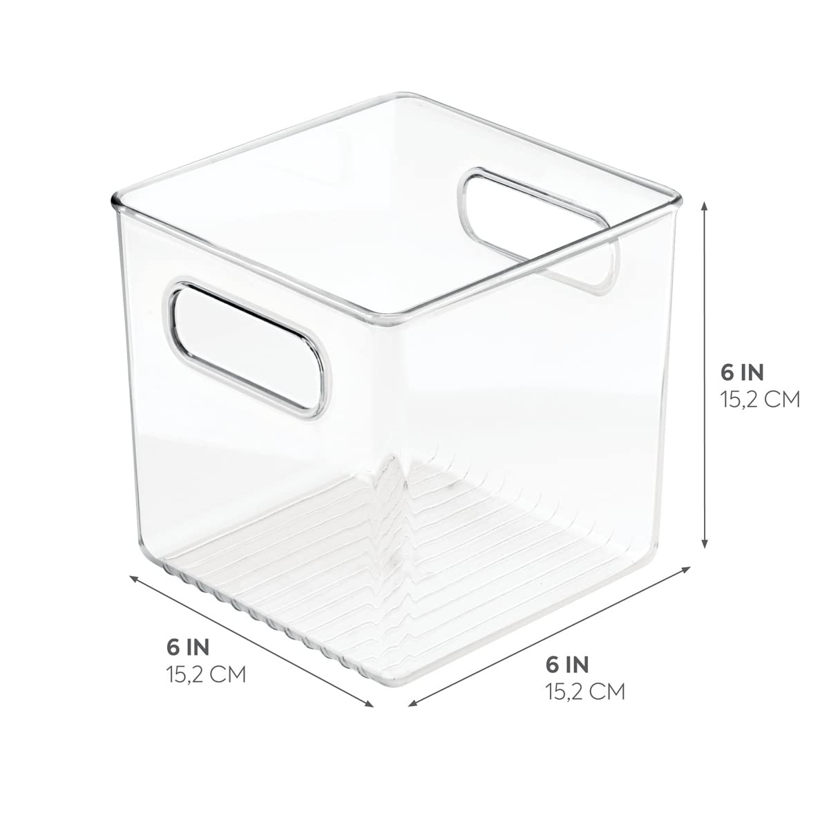 iDesign BPA-Free Plastic Deep Kitchen Storage Bin with Handles, Small