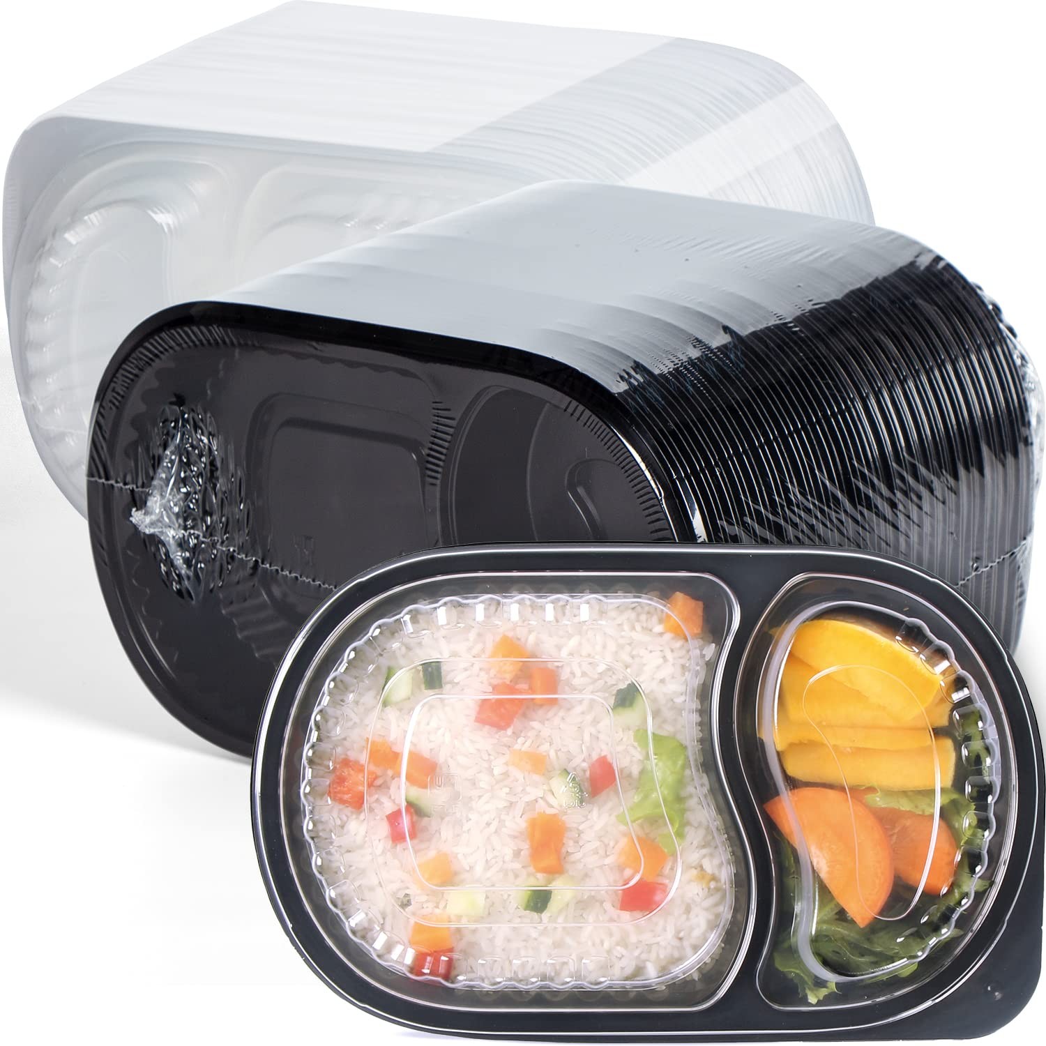 To Go Container, Shrink Wrap 35 Pack 21 oz Reusable Machine Washable Extra Th…