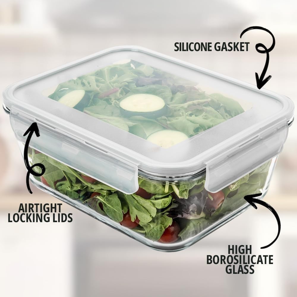 Largest Glass Food Container with Locking Lid