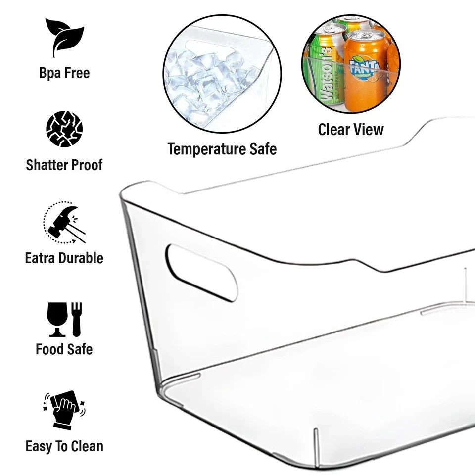 Clear Plastic Storage Bins for Kitchen Organization or Pantry Organizers and …