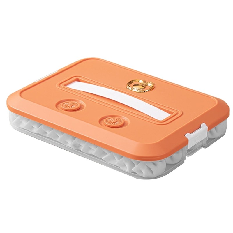 Convenient Locking Dumpling Container Handy Storage Container for Snacks