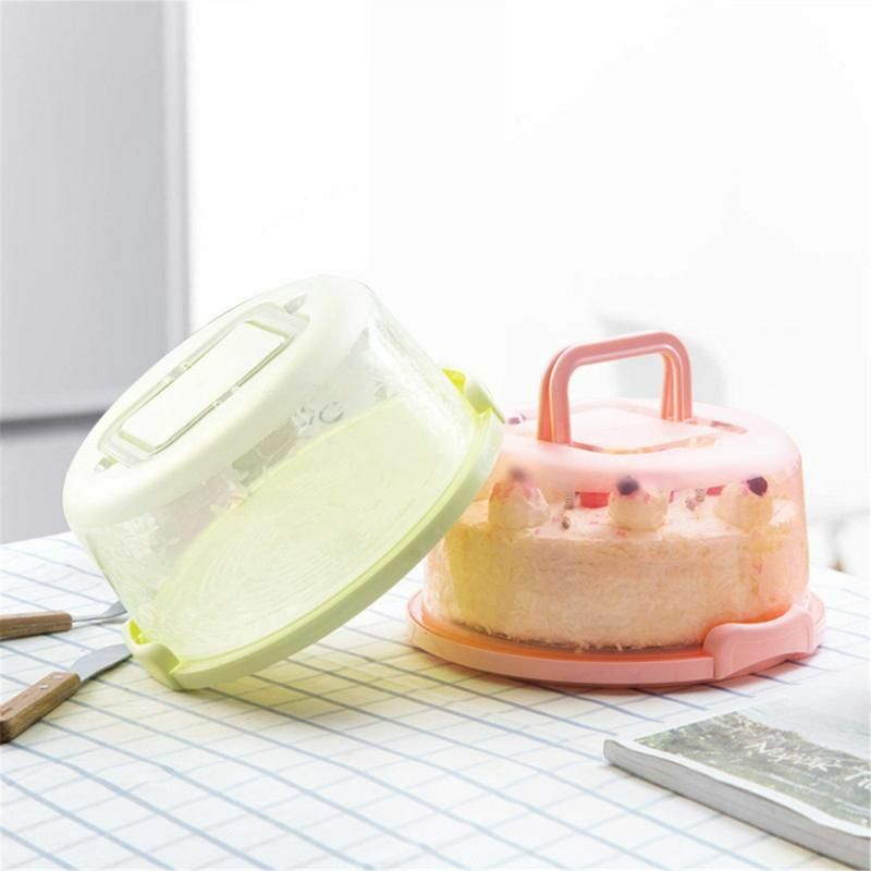 Dessert Cover Case Kitchen Tool Plastic Round Cake Storage Container Carrier Box