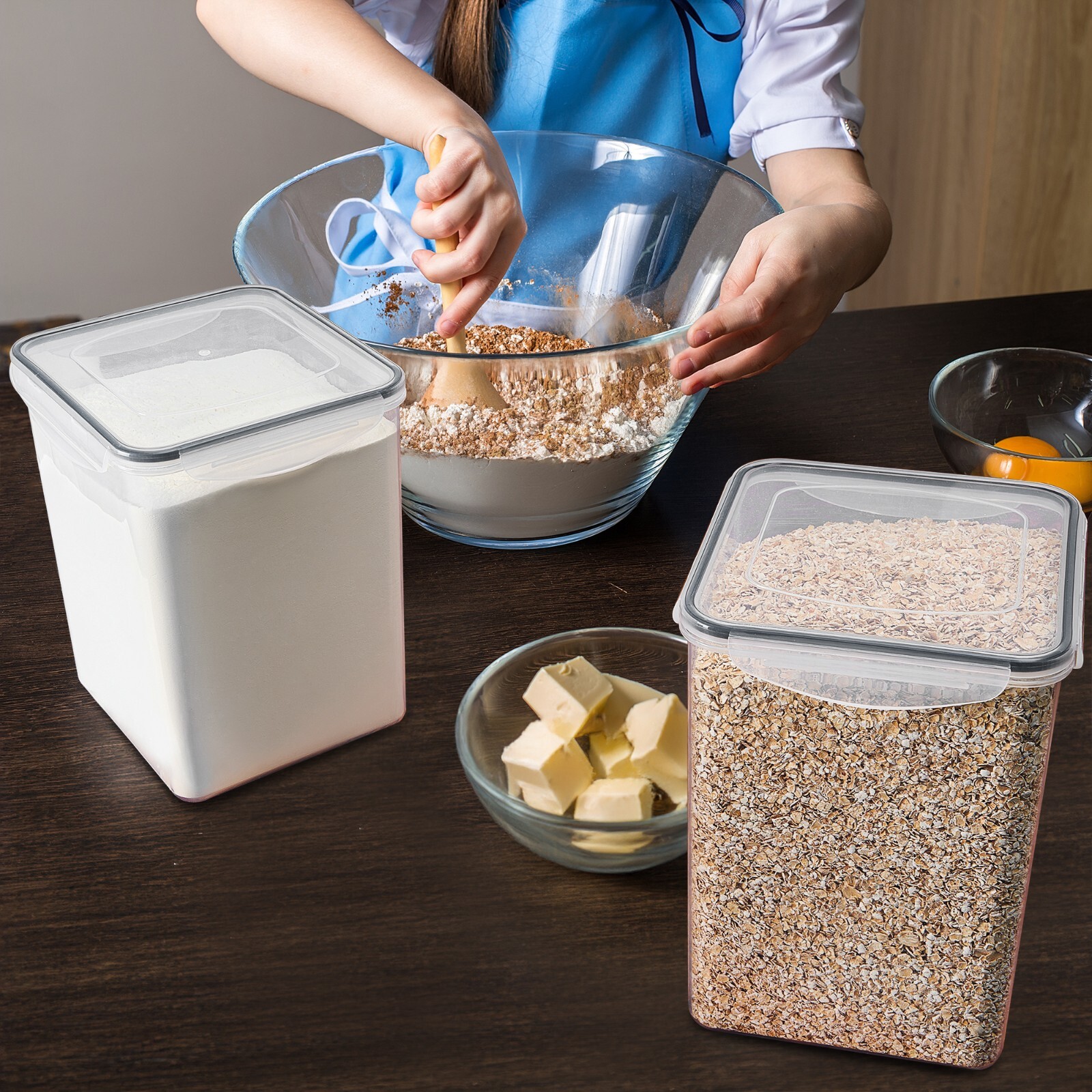 Sorbus Airtight Food Storage Containers Lids, Labels, Marker BPA Free – 2Pk