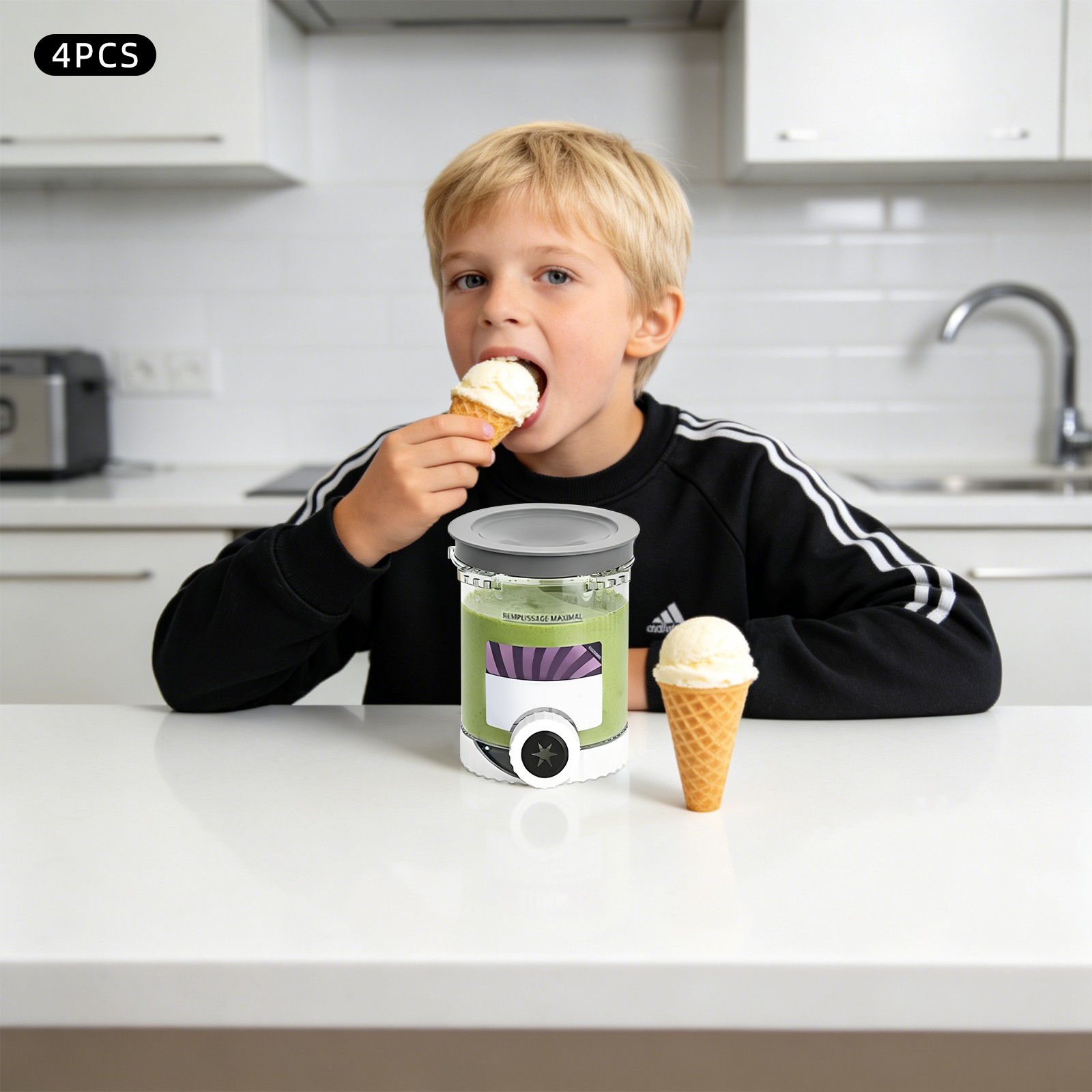 Cream Container for Home Ice Cream Makers, Cream Container, Ice Cream Container