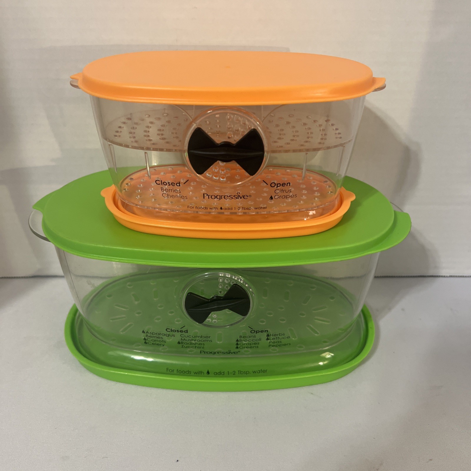 Prepworks by Progressive Food Storage Containers Clear Plastic Air Vent Set of 2