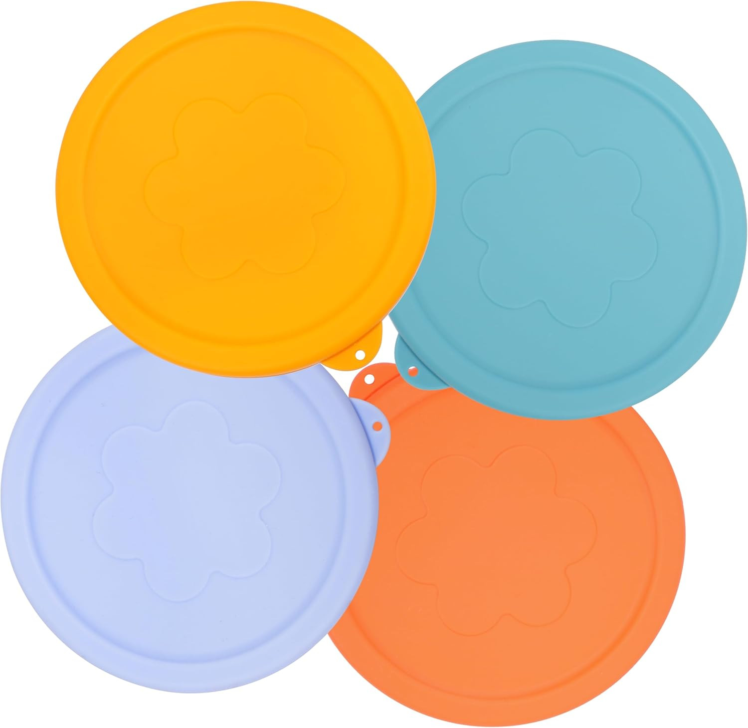4 Cup round Silicone Replacement Lids for Pyrex 7201-PC Glass Bowls, 4 Pack Stor