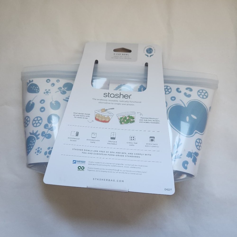 Stasher Reusable Silicone Bag 6-CUP BOWL – Clear