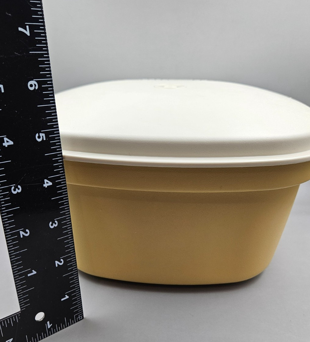 Vintage Tupperware 3 qt. Steam N Store Steamer #888-10 Harvest Gold 3 Piece Set