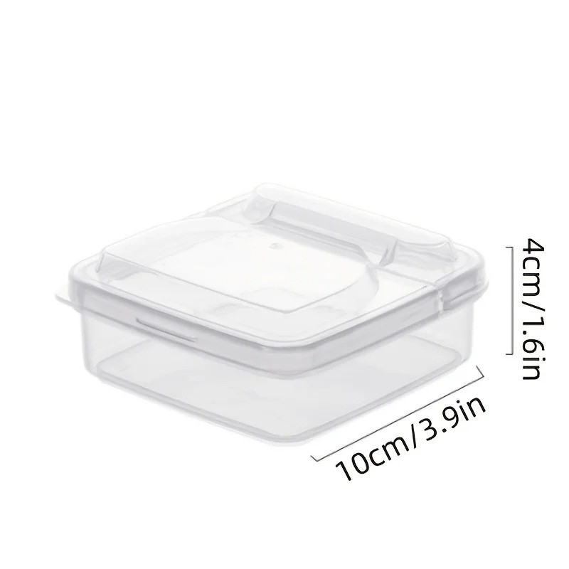 1/4PCS Clear Butter Cheese Storage Box Flip Lid Fridge Food Container