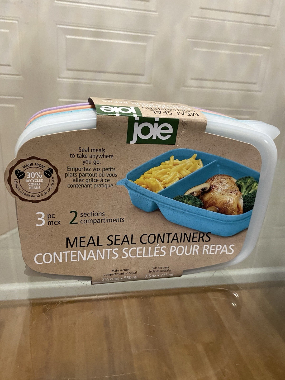 Joie Meal Prep Container, Set of 3 ( Purple/ Blur / Orange)