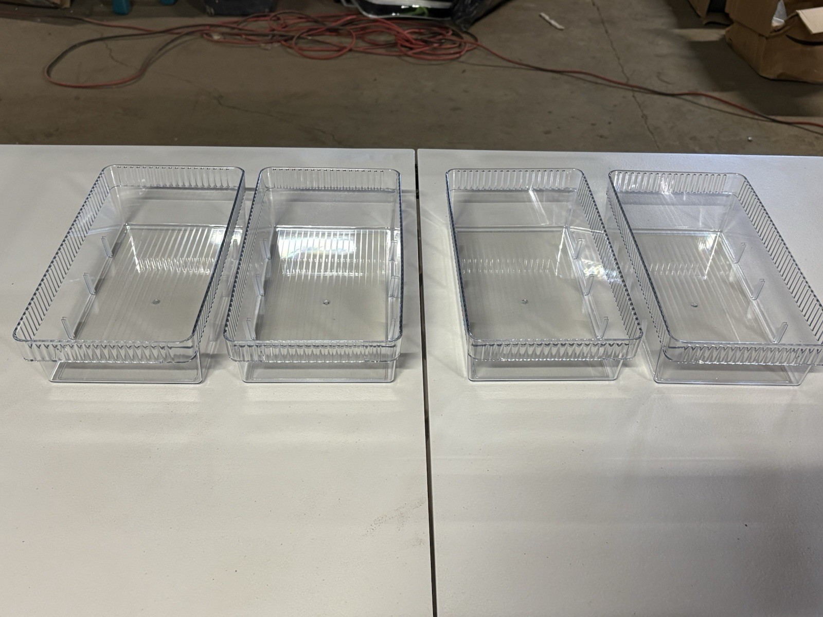 4Clear Pantry Organizer Bins Plastic Containers with Handle for Kitchen and More