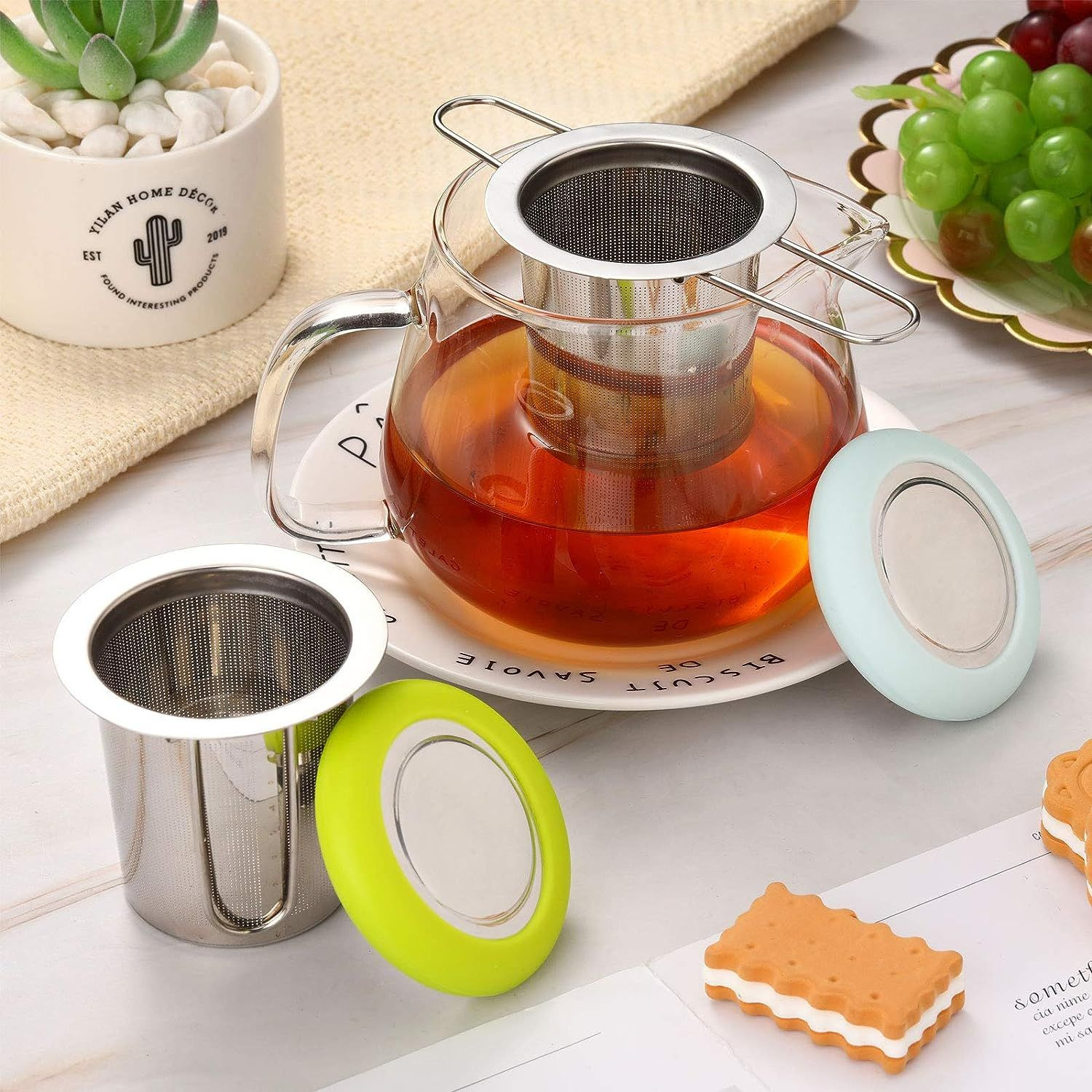 2 Pieces Tea Infusers with Scoop Stainless Steel