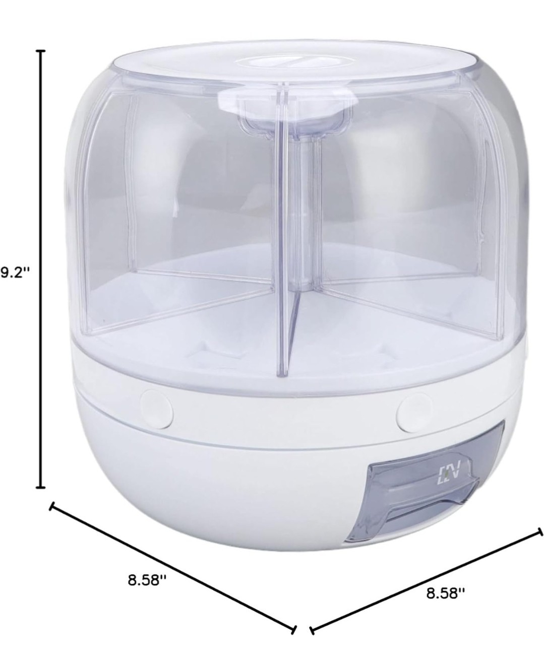 6-Grid 360° Grains Dispenser Rotating Rice Dispenser Storage Container 13lbs