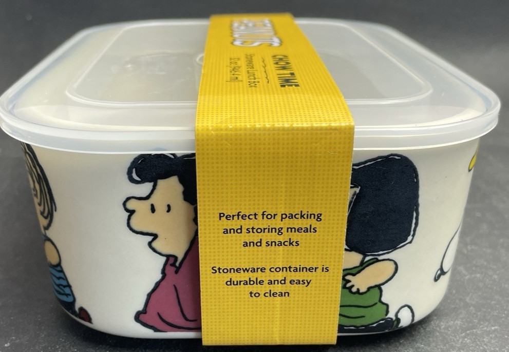Snoopy & Peanuts Gang Container VENTED GIBSON Oven Safe 32 oz. 7″ x 5″ NEW