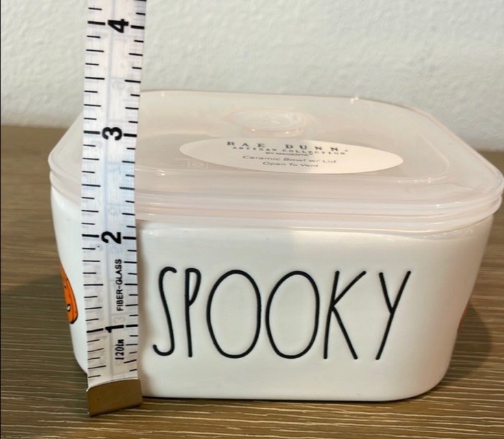 New Rae Dunn Artisan SPOOKY Pumpkin Bowl with Vented Lid