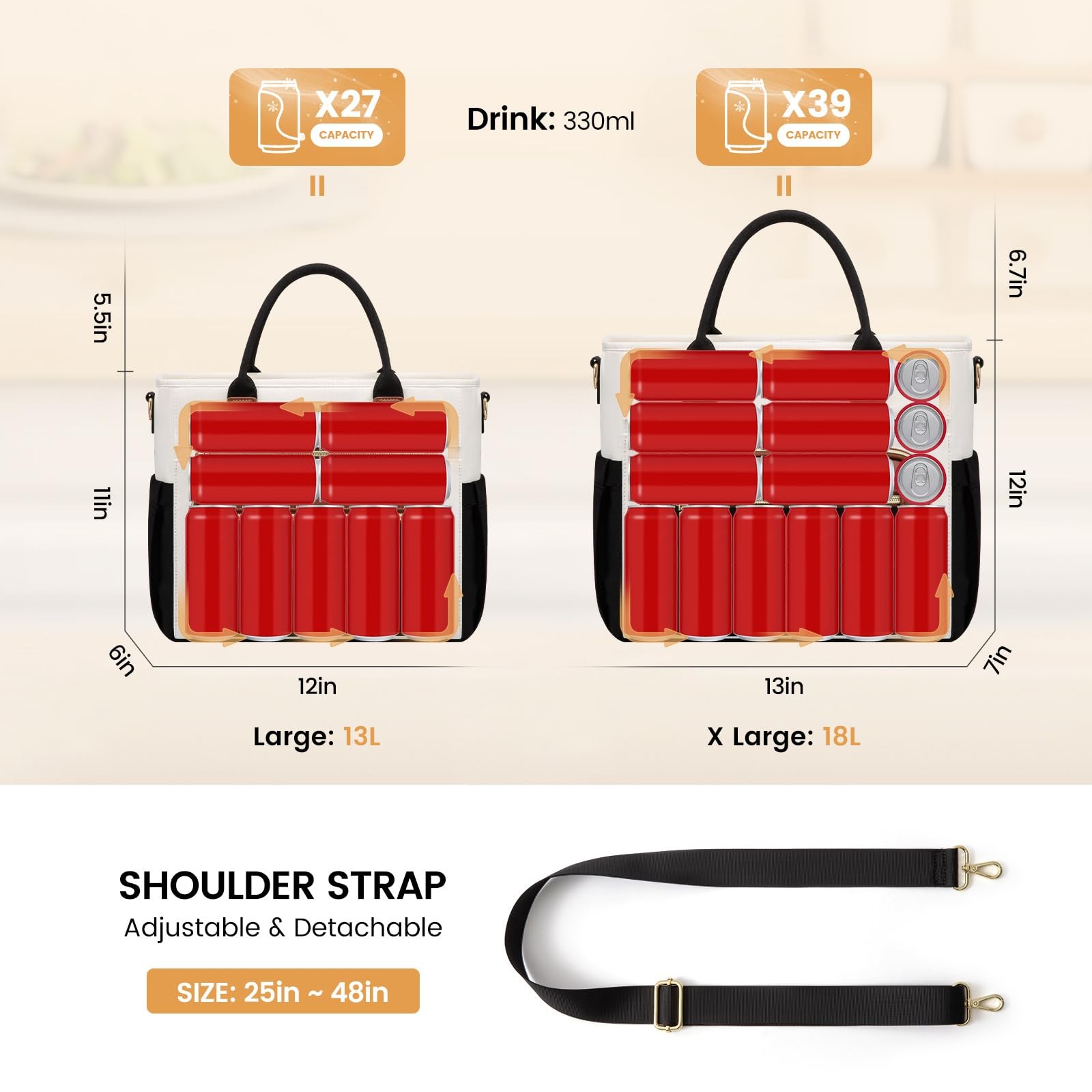 LOVEVOOK Insulated Lunch Bag Women, Wide Opening Leakproof Cooler Tote