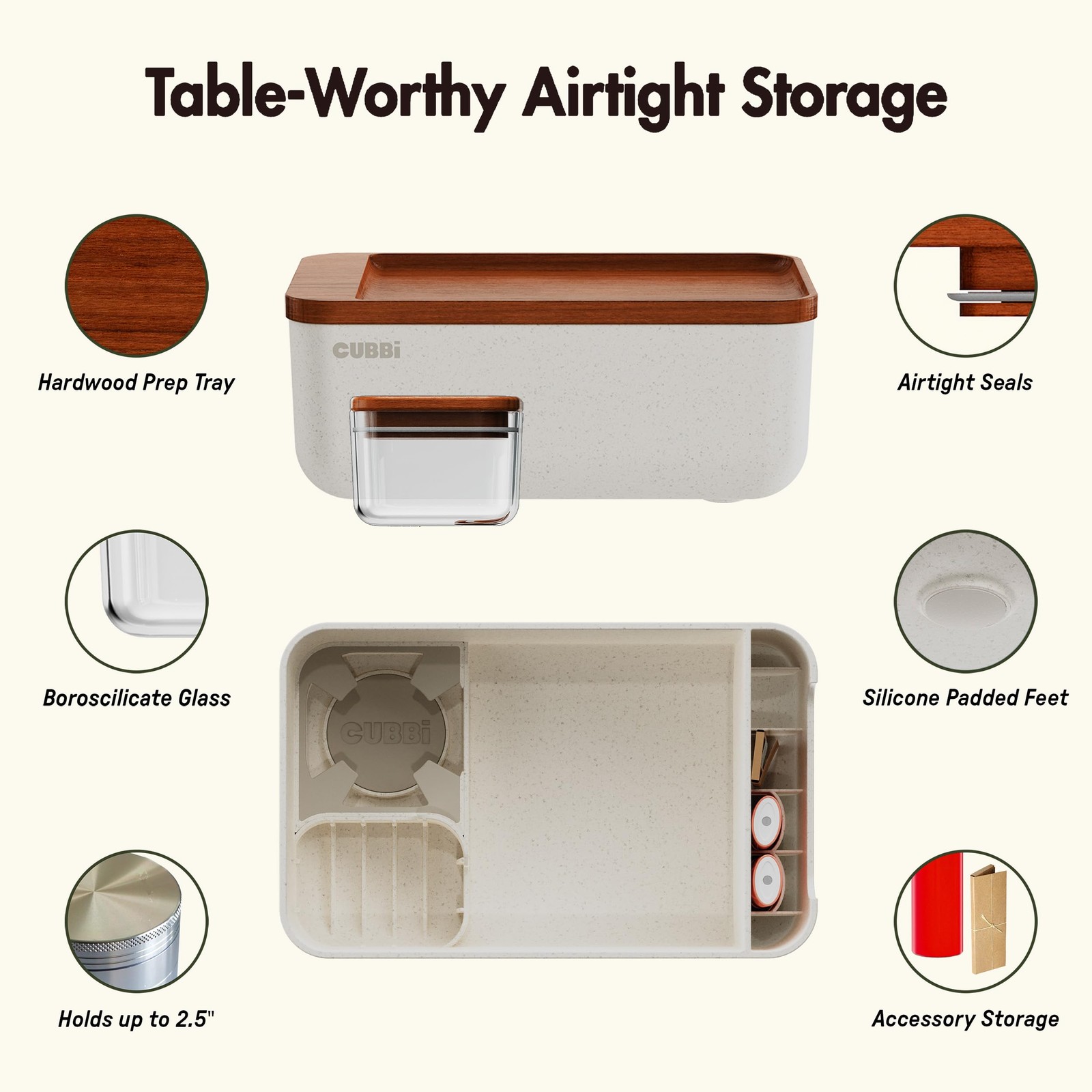 – Airtight Box with Tray – Silicone Seals – 100% Air-Tight Storage Box with A…
