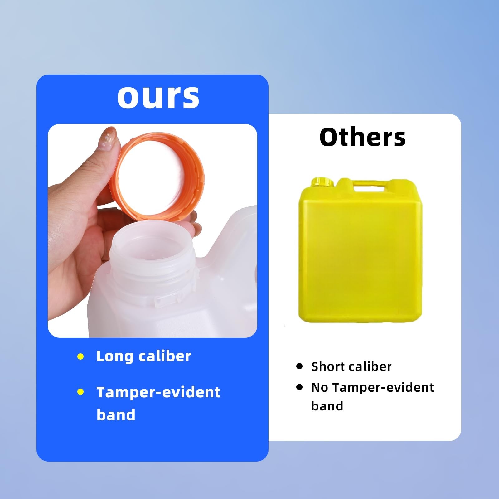 2 Pcs 1 Gallon Jugs with Caps Empty Plastic Gallon Containers with Lids Oil C…