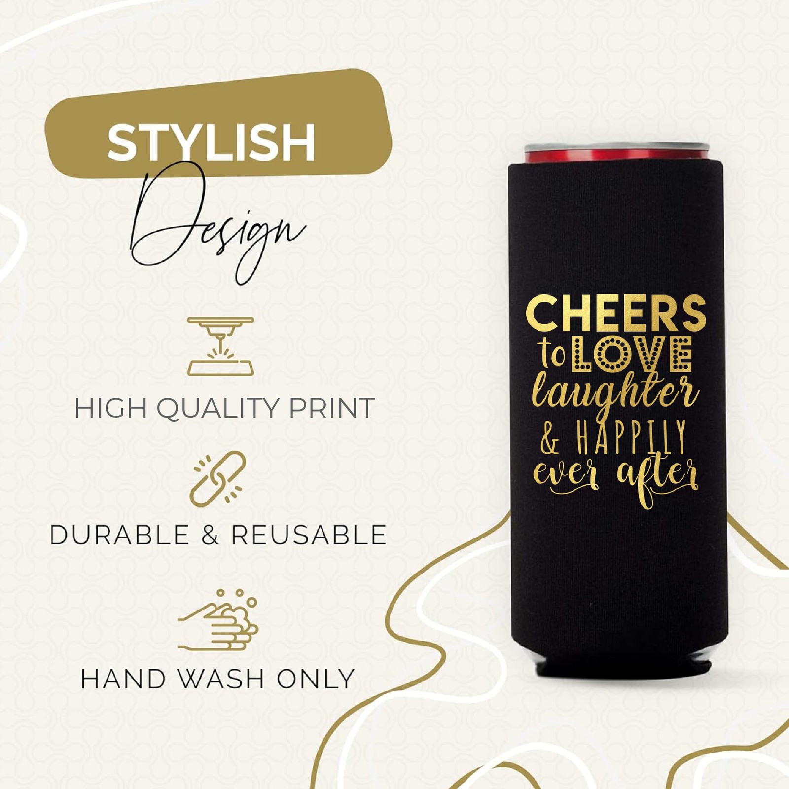 Your Dream Party Shop Wedding Can Cooler Decorations Set Of 12 – Cheers To Love