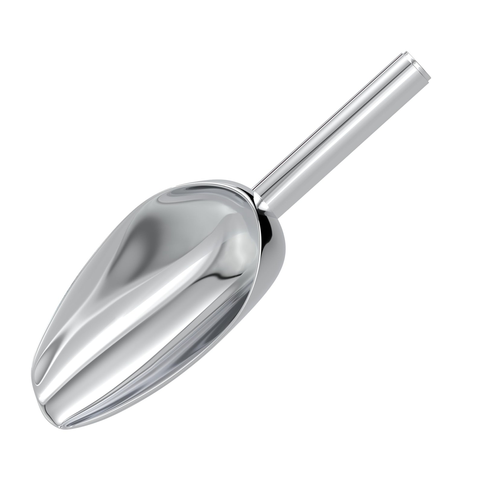 Stainless Steel Small Ice Scoop Freezer 6 Ounces Metal Food Scooper Bucket New