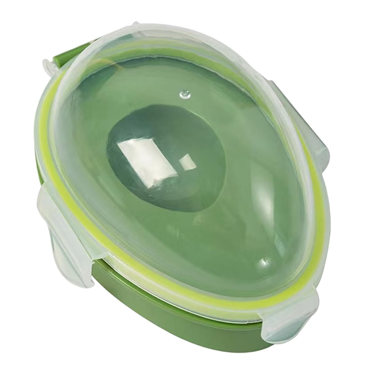 Green Reusable Airtight Avocado Storage Container with Lid for Kitchen