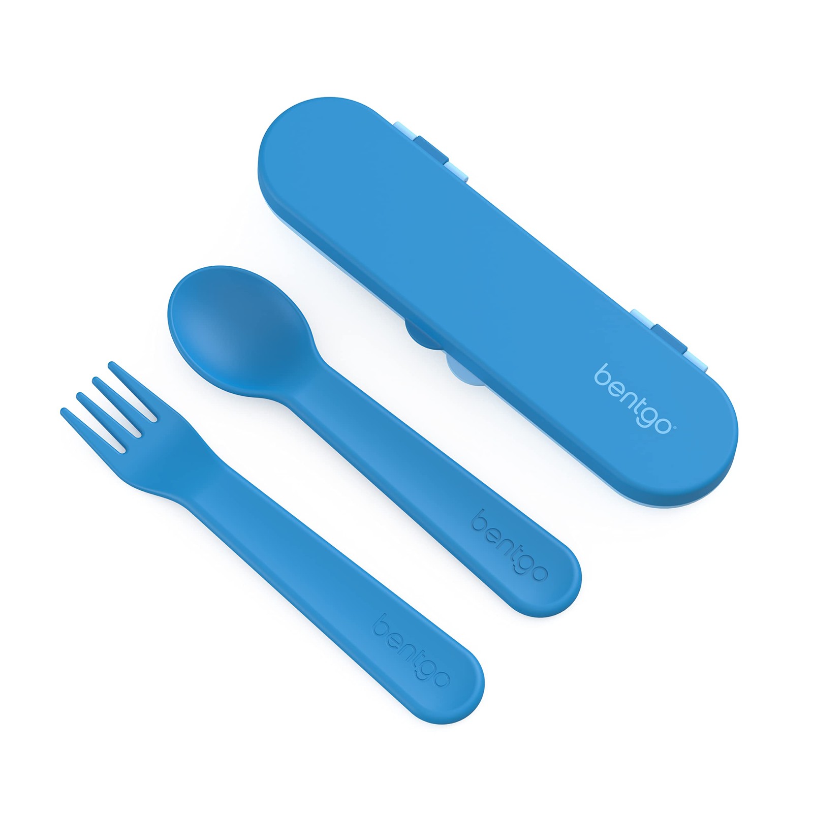 Bentgo Kids Utensil Set – Reusable Plastic Fork, Spoon Storage Case – BPA-Fr…