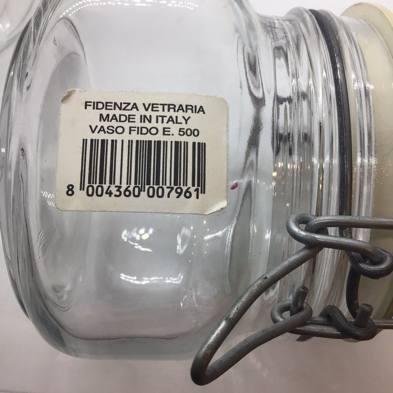 Set Of 3 Italian Glass Storage Jars With Airtight Lid 0.5 L Italy