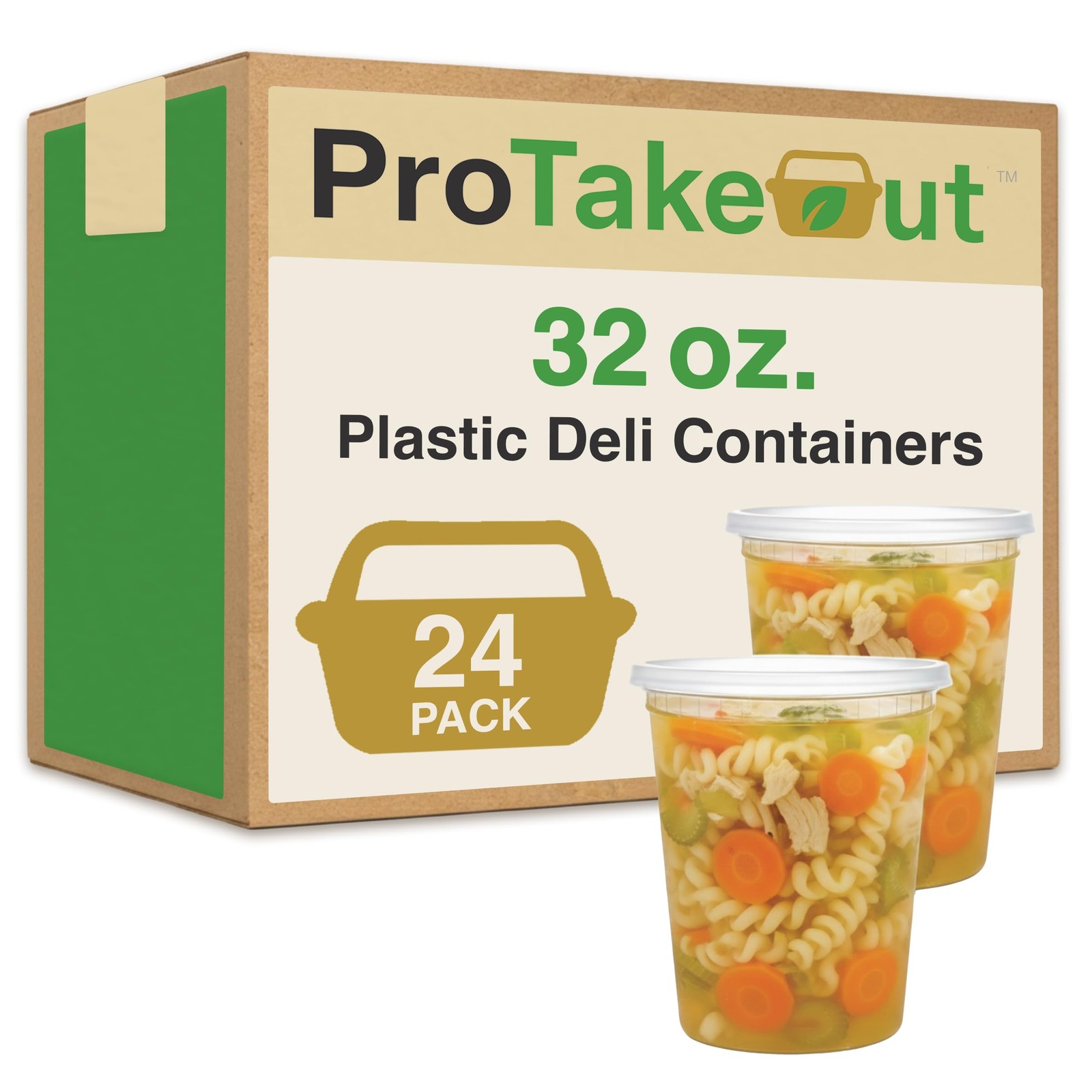 32oz [24 set] Heavy Duty Plastic Deli Container | BPA-Free Food Storage with …