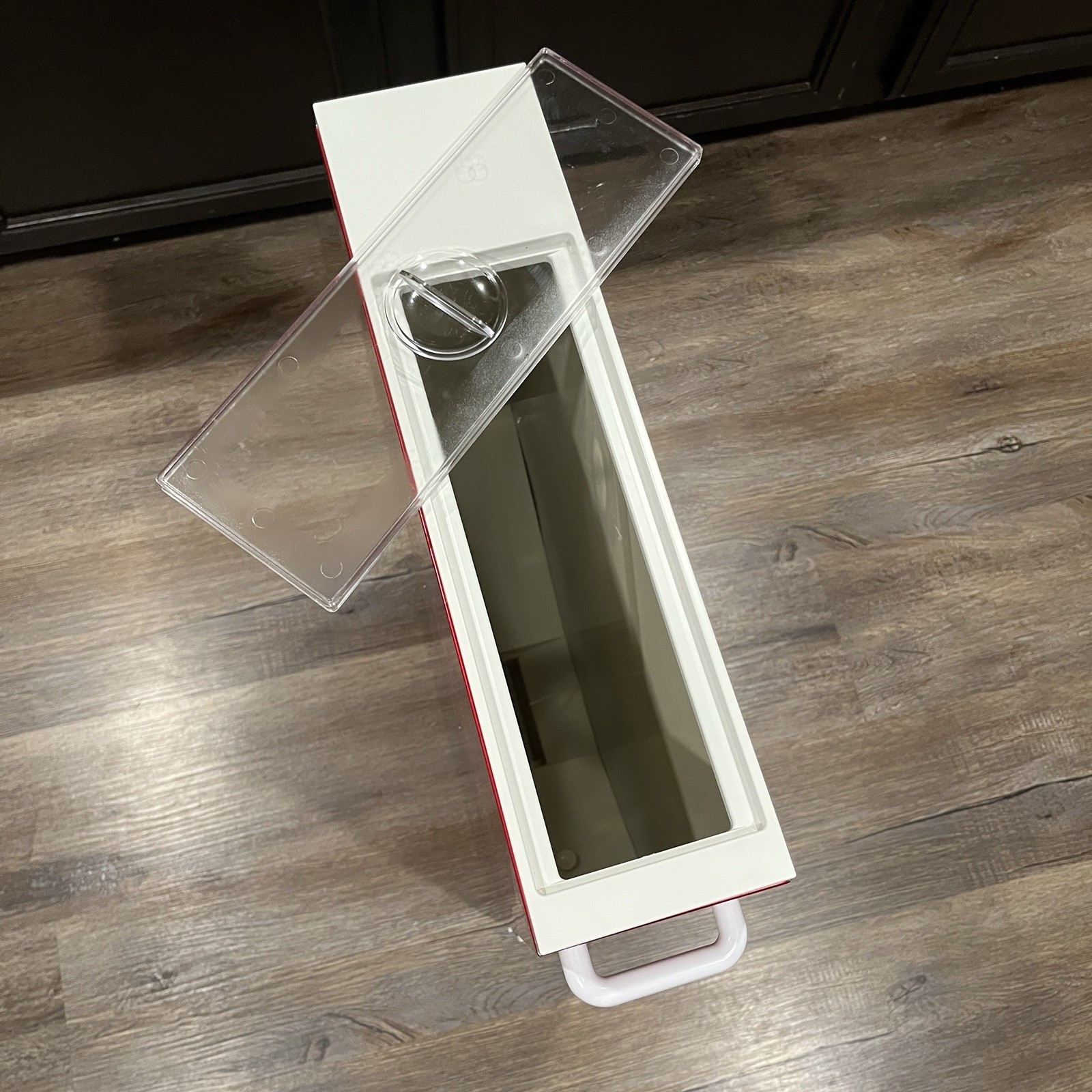 Vintage Samik Rice Dispenser 150g Korean Rice Box Red Retro Kitchen RARE 15x4x26