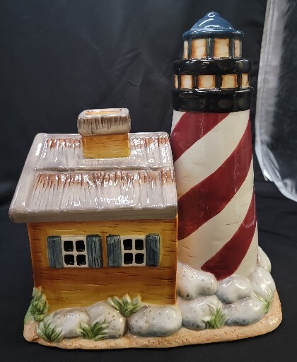 Cookie Jar Lighthouse Beach Home Nautical Kitchen Decor Storage Canister Gibson