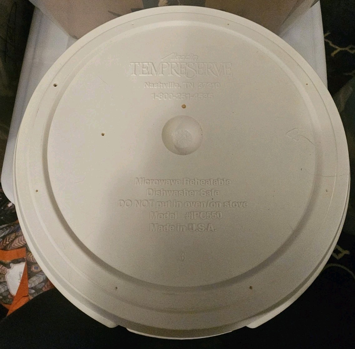 VTG Aladdin Tempreserve Insulated Round Hot Cold Food Pie Carrier IPC550