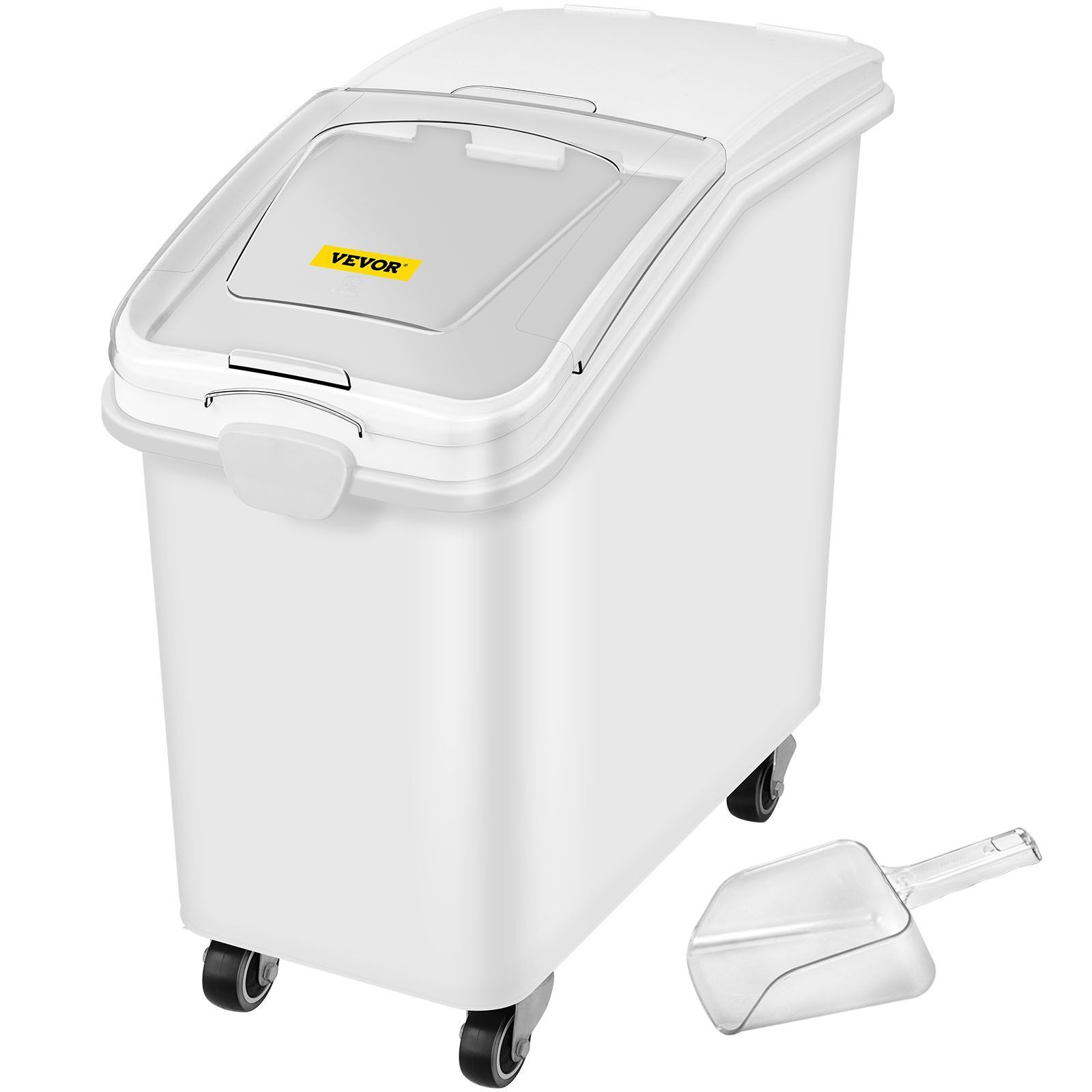 27 Gallon Ingredient Storage Bin 500 Cup Ingredient Bin w/ Scoop and Sliding Lid