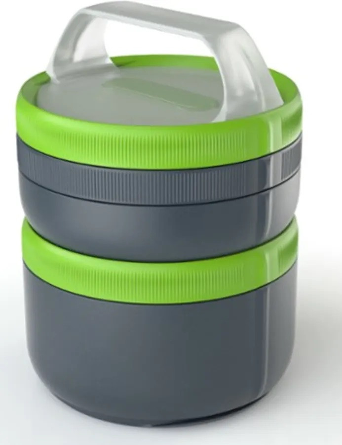 Microwave-Safe, Cylindrical Humangear Stax EatSystem Food Container (XL)